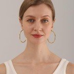 Gold Chunky Hoop Earrings for Women - 4mm