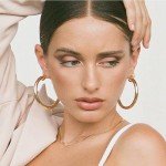 Gold Chunky Hoop Earrings for Women - 4mm