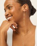PAVOI 14K Gold Plated Linear Dangle Earrings
