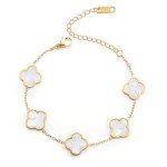 Trendy 18K Gold Plated Clover Bracelet for Women
