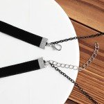 HEXALOVA Gothic Black Velvet Choker Necklace