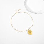 Gold Chunky Spiral Pendant Necklace for Women