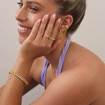 14K Yellow Gold Convertible Link Drop Earrings