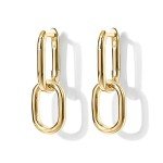 14K Yellow Gold Convertible Link Drop Earrings