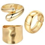 Gold Chunky Cuff Bracelets for Women - 1 to 3 PCS