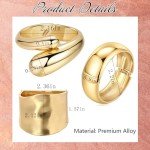 Gold Chunky Cuff Bracelets for Women - 1 to 3 PCS