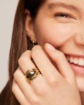 14K Gold Plated Stackable Rings Set for Women