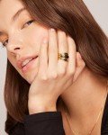14K Gold Plated Stackable Rings Set for Women