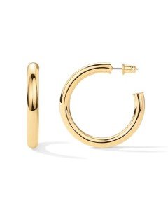 Chunky 14K Gold Plated Open Hoop Earrings