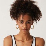 Chunky 14K Gold Plated Open Hoop Earrings
