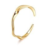 YOVORO 18K Gold Plated Cuff Bracelets for Women Open Adjustable Gold Cuff Bangle Bracelets Thick Hammered Wrist Cuff Bracelets Thin Minimalist Gold Cuff Bracelet A