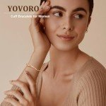 YOVORO 18K Gold Plated Cuff Bracelets for Women Open Adjustable Gold Cuff Bangle Bracelets Thick Hammered Wrist Cuff Bracelets Thin Minimalist Gold Cuff Bracelet A