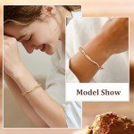 YOVORO 18K Gold Plated Cuff Bracelets for Women Open Adjustable Gold Cuff Bangle Bracelets Thick Hammered Wrist Cuff Bracelets Thin Minimalist Gold Cuff Bracelet A