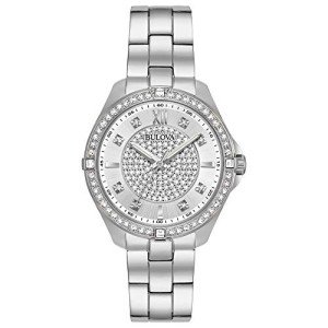 Bulova Women's Classic Crystal Stainless Steel Watch