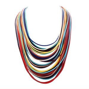 Multi-Layer Chunky Bib Necklace with Magnetic Clasp