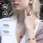 Infinity Heart Pendant Necklace with Ruby Birthstone