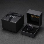 Men's 8mm Black Tungsten Wedding Band Ring