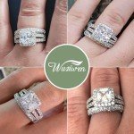 Wuziwen 4Ct Sterling Silver Engagement Ring Set