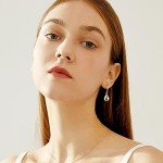 14K Gold Teardrop Dangle Earrings for Women