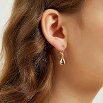 14K Gold Teardrop Dangle Earrings for Women