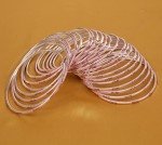 Trendy Blush Pink Rhinestone Bangles Set for Women