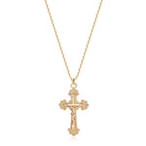 Vintage Gold Plated Crucifix Necklace for Faith