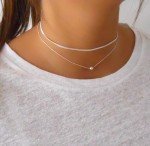 Annika Bella Silver Choker Necklace Set of 2