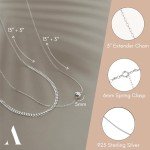 Annika Bella Silver Choker Necklace Set of 2