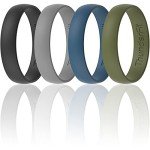 ThunderFit Unisex Silicone Wedding Rings - Multipack
