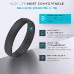 ThunderFit Unisex Silicone Wedding Rings - Multipack