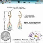 Aurora Borealis Crystal Teardrop Dangle Earrings