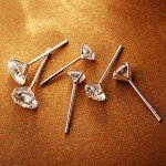 S925 Sterling Silver Cubic Zirconia Stud Earrings