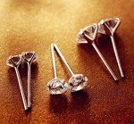 S925 Sterling Silver Cubic Zirconia Stud Earrings