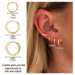 14K Gold Plated Minimalist Huggie Hoop Earrings