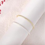 Dainty 925 Sterling Silver Charm Bracelet for Women
