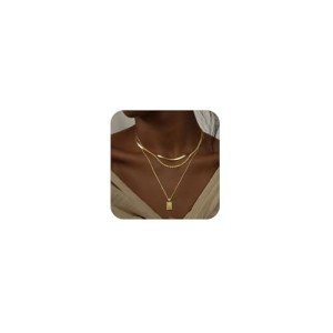 Kyerlyn Women's Layered Gold Necklaces Set