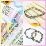 12PC 90s Vintage Tattoo Choker Necklace Set