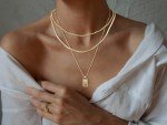 Kyerlyn Women's Layered Gold Necklaces Set