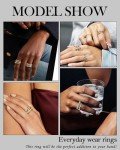 Stackable 18K Gold Plated Interlocking Rings Set
