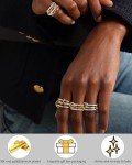 Stackable 18K Gold Plated Interlocking Rings Set