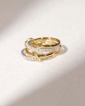Stackable 18K Gold Plated Interlocking Rings Set