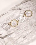 Stackable 18K Gold Plated Interlocking Rings Set