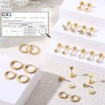 Hypoallergenic Surgical Steel Flat Back Earrings Set