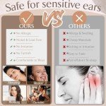 Hypoallergenic Surgical Steel Flat Back Earrings Set