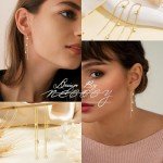 Trendy Gold Dangle Earrings with Zirconia for Women