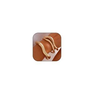 Gold Chunky Bangle Bracelets Set for Women
