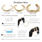 Gold Chunky Bangle Bracelets Set for Women
