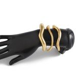 Gold Chunky Bangle Bracelets Set for Women