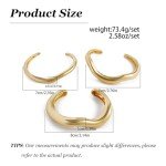 Gold Chunky Bangle Bracelets Set for Women