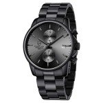 Men's Waterproof Grey Chronograph Quartz Watch